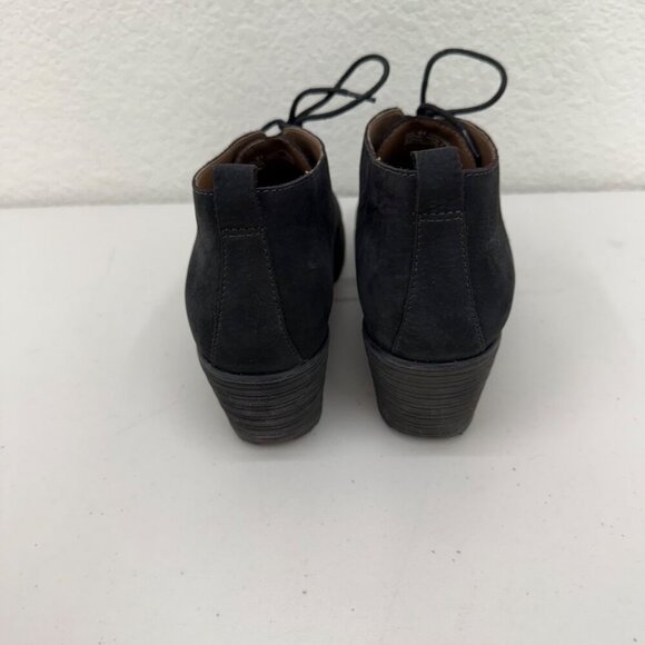 Dansko Cadee Black Nubuck Wedge Ankle Bootie Shoes 1621100200 Womens 41 US 10.5 - Picture 3 of 10